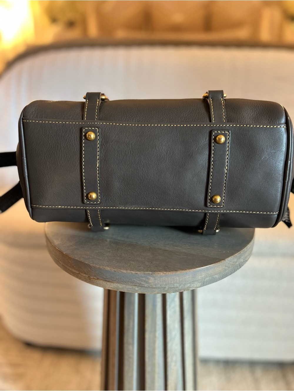 Dooney and Bourke Florentine Mini Satchel in CHARCOAL - Picture 11 of 15